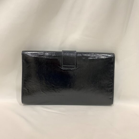 【6MK】YSL Crackled Patent Y Ligne Clutch Sku#84071 (Gently Used) - Picture 2 of 11